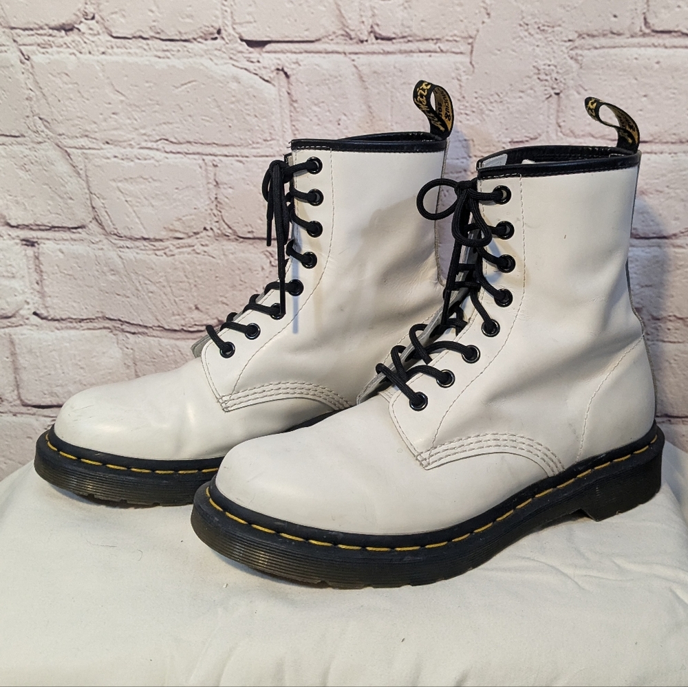 Dr. Martens white lace up